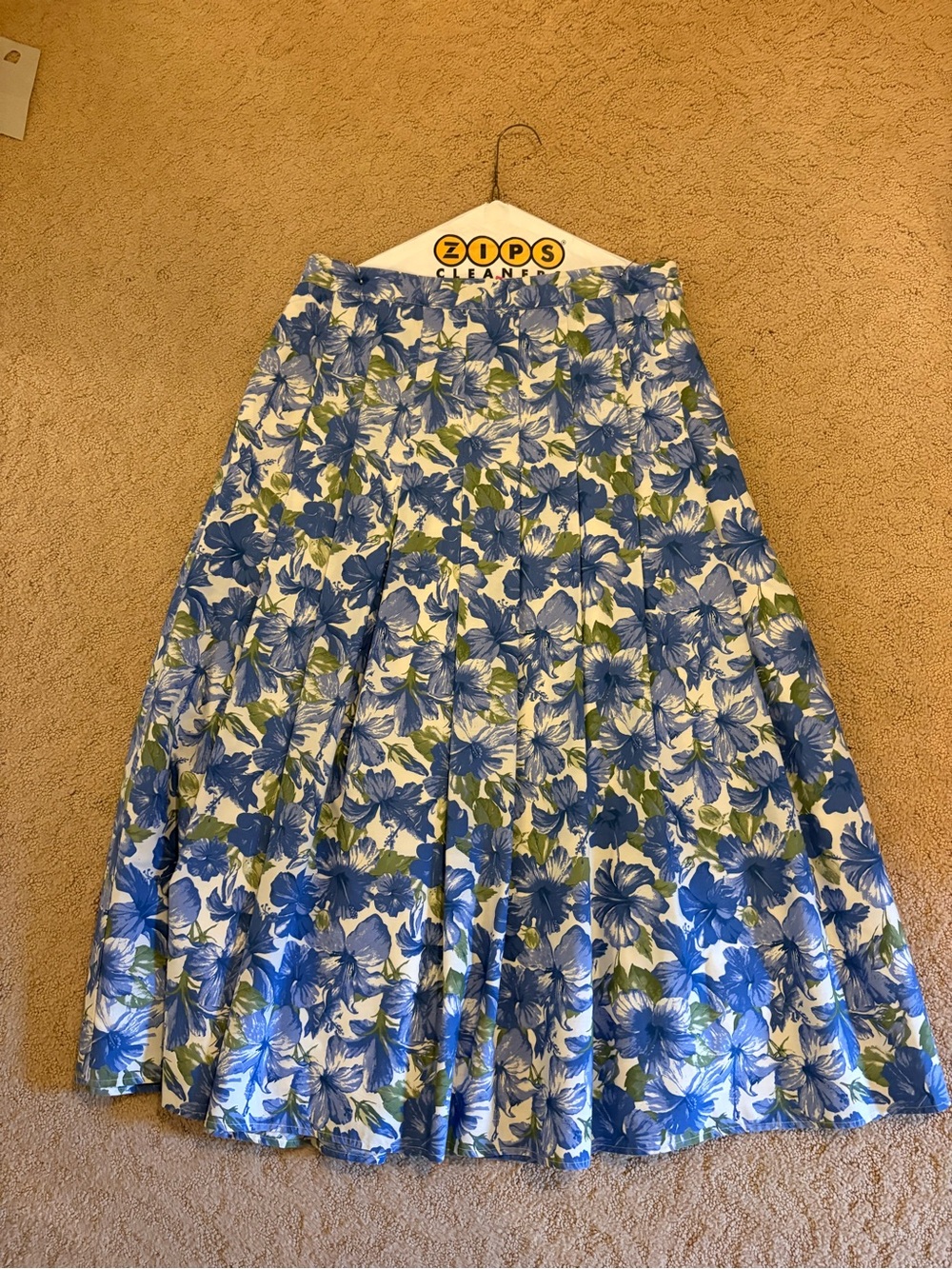 Abercrombie & Fitch Blue, Green & White Floral Maxi Skirt